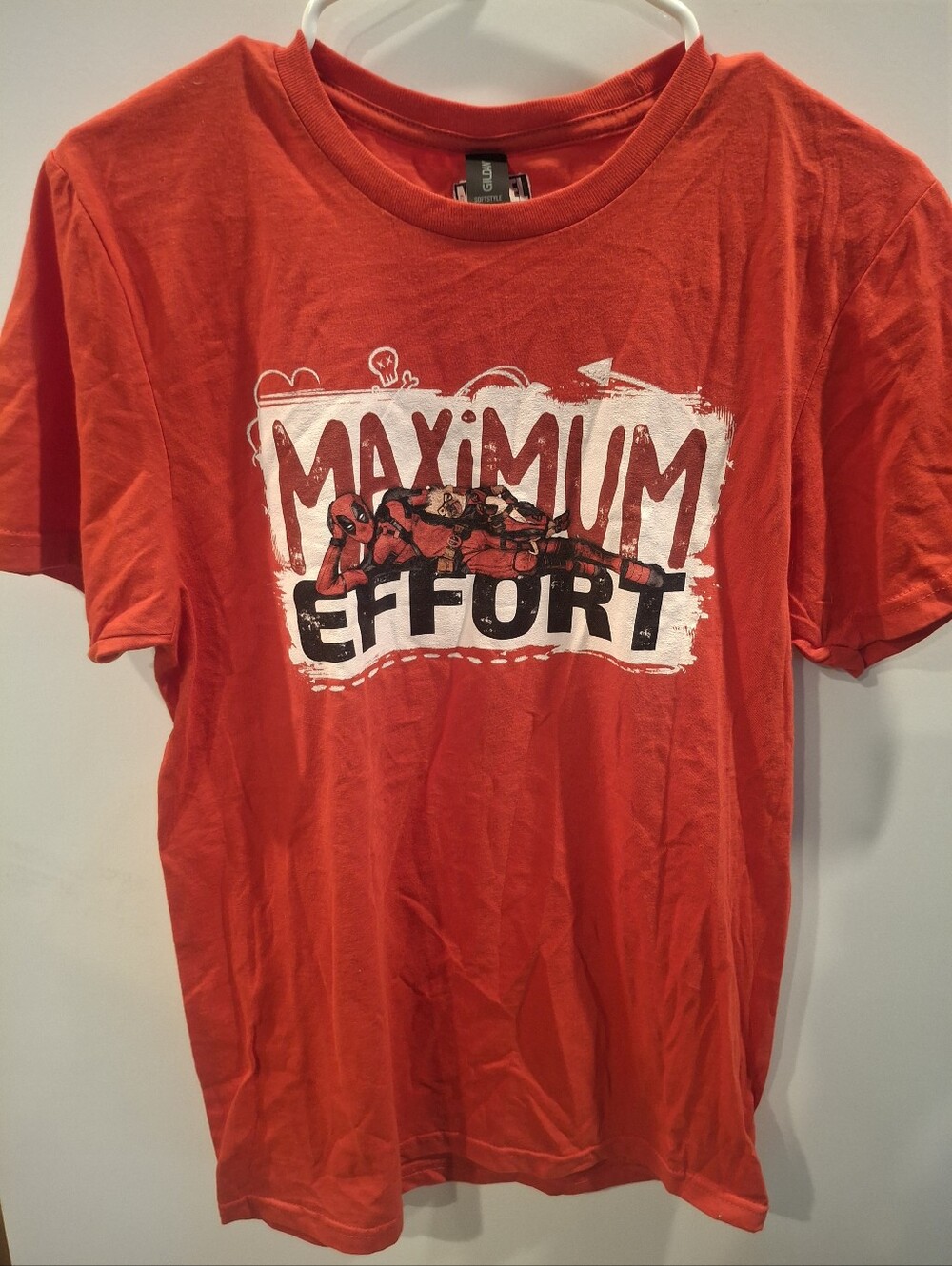 Gildan Red 'Maximum Effort' Graphic Tee